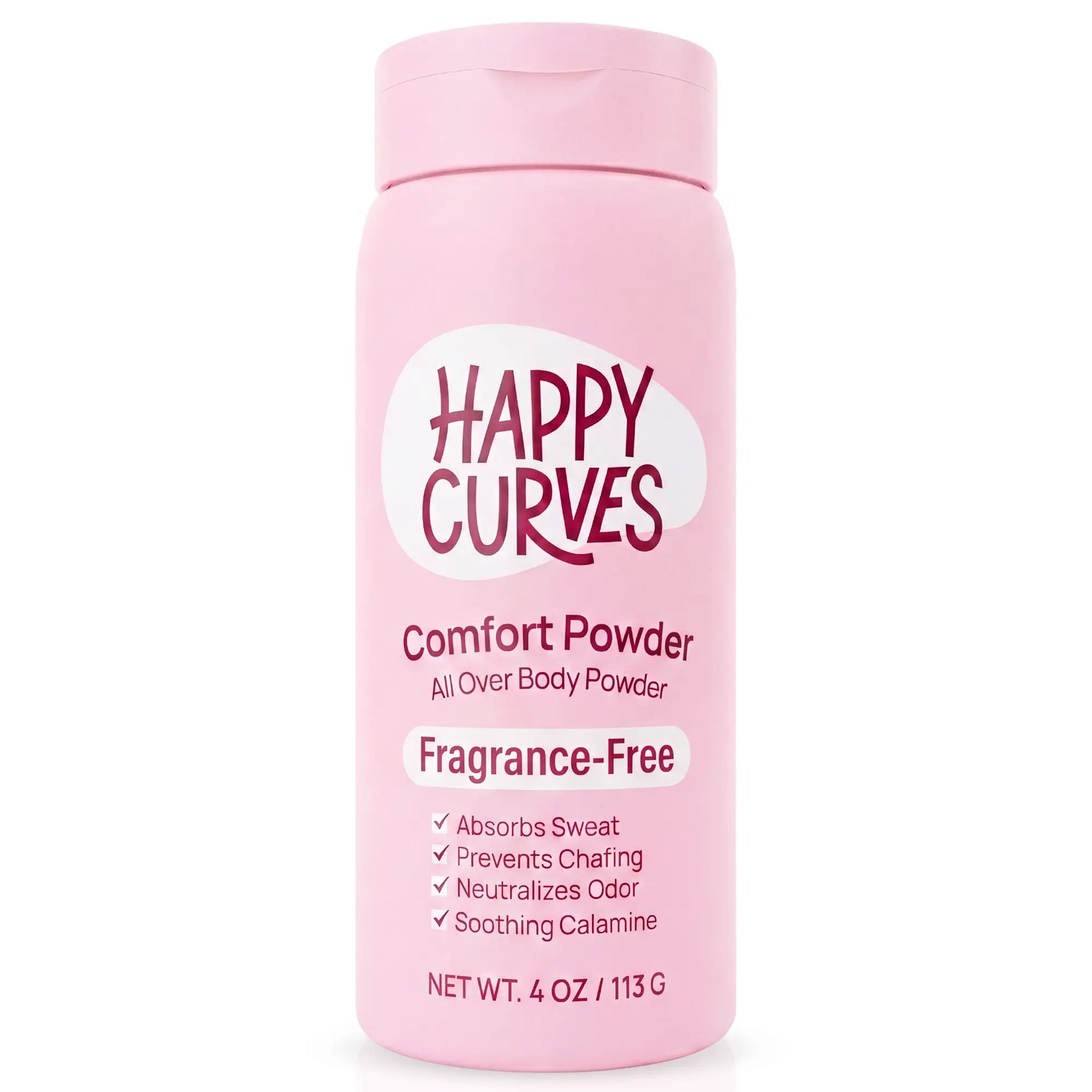 HAPPY CURVES Comfort Powder: Talc Free anti Chafe Body & Foot Dusting Powder Deodorant to Control Inner Thigh Chafing, and Private Areas(Pack of 1)