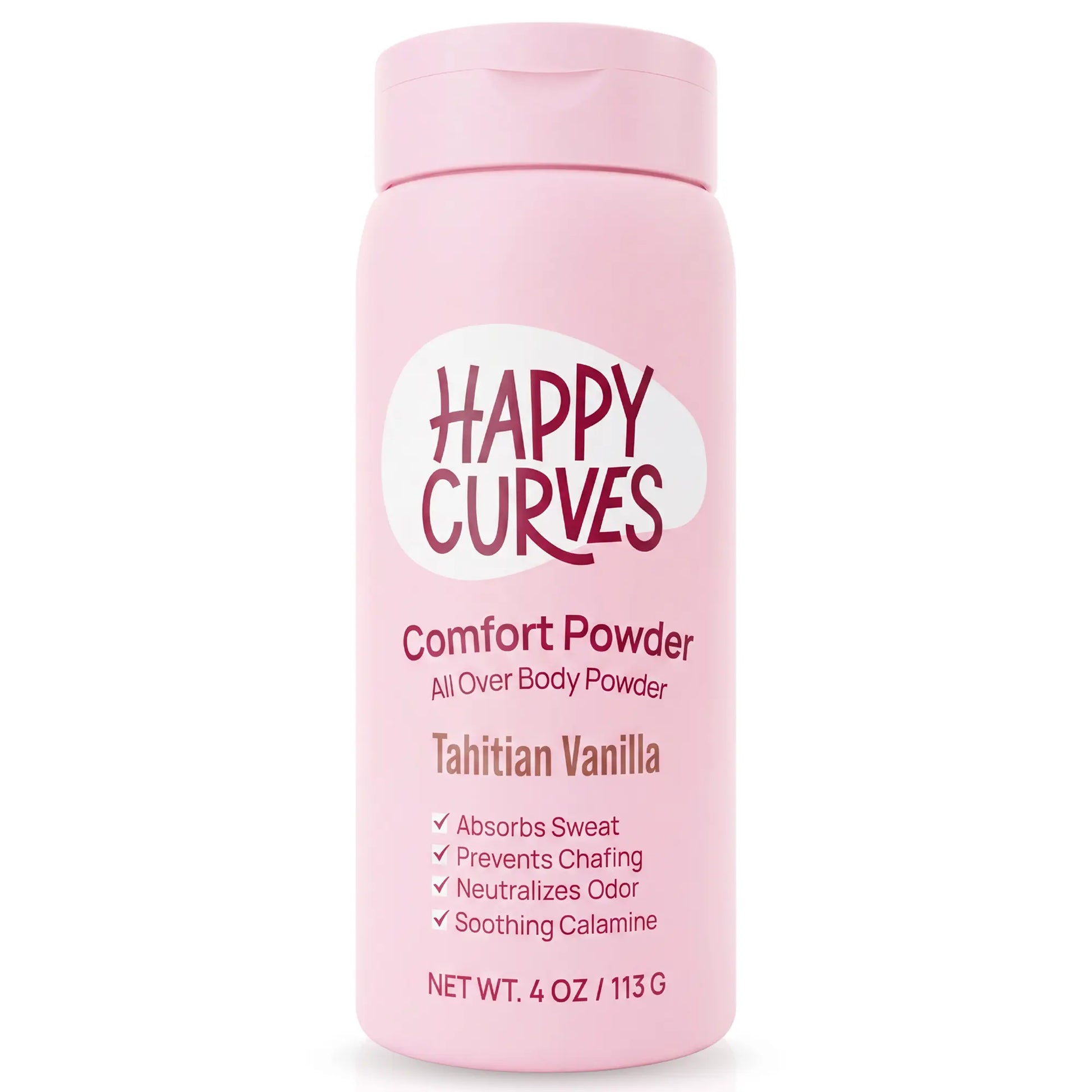 HAPPY CURVES Comfort Powder: Talc Free anti Chafe Body & Foot Dusting Powder Deodorant to Control Inner Thigh Chafing, and Private Areas(Pack of 1)