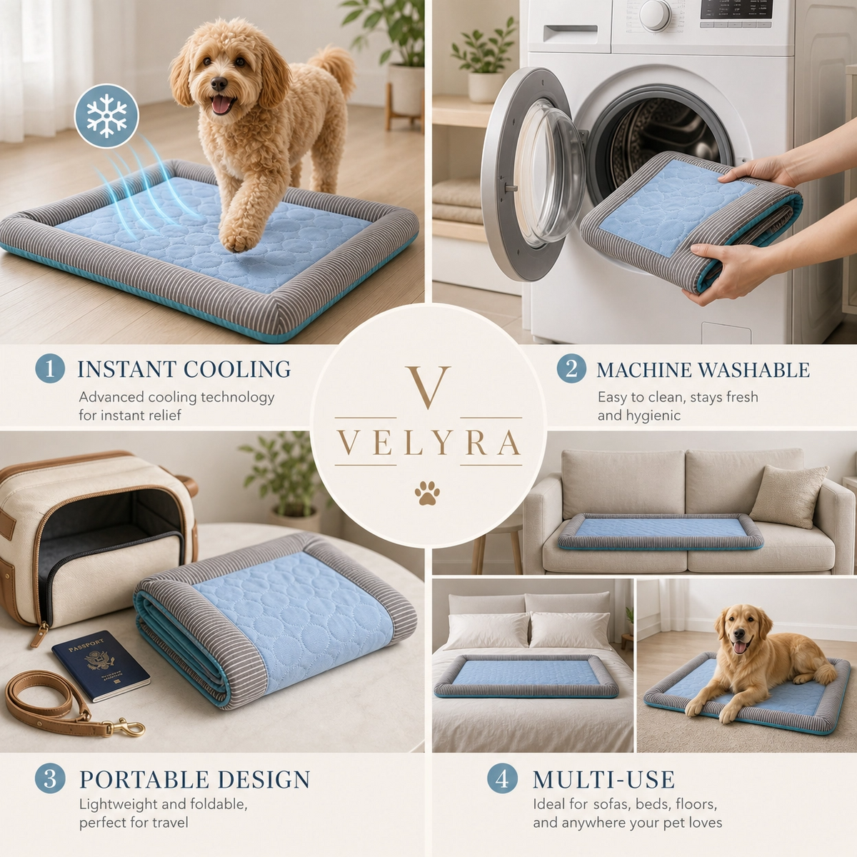 Velyra Cooling Mat Premium Summer Comfort For Dogs